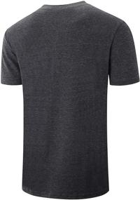 img 3 attached to 👕 Superior Quality Basoteeuo Henley Sleeve Tshirts: Dark Men's Clothing Collection