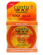 💪 гель cantu extra hold edge stay gel: долговременная фиксация для четко выраженных краев - 2.25 унции. логотип