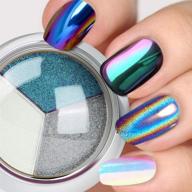 💅 улучшите вашу маникюр с пудрой для ногтей prettydiva chrome - откройте волшебство твердых голографических, рыбий ирисовой и хамелеонской пудры для ногтей для потрясающего зеркального блеска! логотип