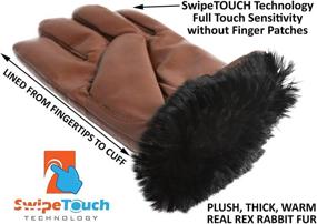 img 1 attached to 🧤 Rabbit Leather CANDOR CLASS Men's Touchscreen Gloves & Mittens