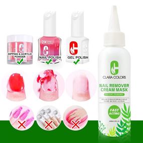 img 4 attached to 💅 Clara Colors Gel Nail Removal Cream Mask - Easy & Effective No-Soaking No-Burning Method for Removing Gel Nail Polish - 8.3 FL.OZ