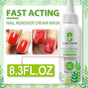 img 1 attached to 💅 Clara Colors Gel Nail Removal Cream Mask - Easy & Effective No-Soaking No-Burning Method for Removing Gel Nail Polish - 8.3 FL.OZ