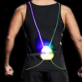 img 1 attached to HeaLED Reflective Vest- High Visibility Running Light for Night Safety - Multi-Colored Fiber Optics- Ideal for Running, Walking, Cycling - Unisex