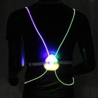 healed reflective vest- high visibility running light for night safety - multi-colored fiber optics- ideal for running, walking, cycling - unisex логотип