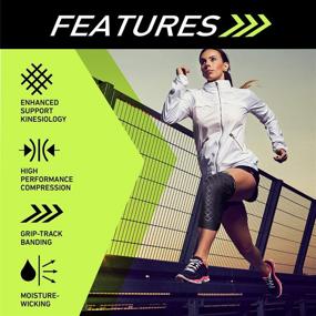 img 3 attached to 🏃 Spark Kinetic Knee Sleeve, Size Medium – Boost Support with Embedded Kinesiology Tape – Featuring Moisture-Wicking Material – Ideal for Running, Weightlifting, & Exercise