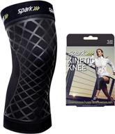 🏃 spark kinetic knee sleeve, size medium – boost support with embedded kinesiology tape – featuring moisture-wicking material – ideal for running, weightlifting, & exercise logo