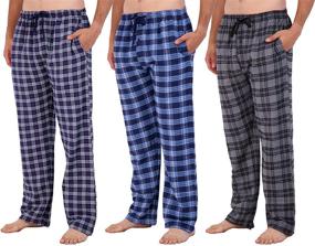 img 4 attached to 👕 Men's Lightweight Flannel Sleepwear Set for Optimal Sleep and Lounge Comfort - New Arrival