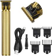 💇 получите профессиональный образ с помощью professional electric pro li outliner gold - машинки для стрижки близко подростковым волосам, областей лысины для парикмахерского ухода, беспроводная и возобновляемая триммер с т-образным ножом для бритья бороды и точной стрижки логотип