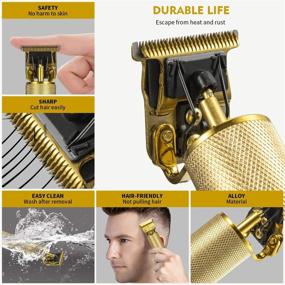 img 1 attached to 💇 Get a Professional look with the Gold Professional Electric Pro Li Outliner- close cutting, baldheaded hair clippers for barber grooming, cordless & rechargeable T-blade trimmer for beard shaver and precise haircutting