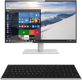 img 1 attached to Arteck Ультратонкая Беспроводная Клавиатура с Цифровой Клавиатурой - 2.4G Нержавеющая Cталь 🖥️ Полноразмерная Клавиатура для Компьютера/Рабочего Стола/ПК/Ноутбука/Surface/Смарт ТВ - Встроенный Перезаряжаемый Аккумулятор - Cовместима c Windows 10/8/7.