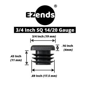 img 3 attached to Plastic EZENDS for Square Tubing 14 20: Secure and Convenient Tubing Protection