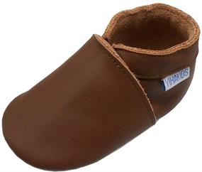 img 4 attached to 👟 Premium YIHAKIDS Leather Moccasins Crawling Slippers: Stylish Boys' Shoes