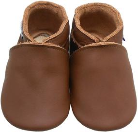 img 3 attached to 👟 Premium YIHAKIDS Leather Moccasins Crawling Slippers: Stylish Boys' Shoes