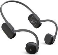 🎧 cutting-edge black bone conduction headphones with enc mic: wireless, sweatproof bluetooth 5.1 earphones for calling, running, bicycling, hiking logo