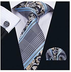 img 3 attached to 👔 Dubulle Gold Necktie Set: Elevate Your Style with Matching Hankerchief and Cufflinks