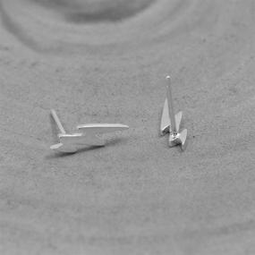 img 2 attached to Paialco 925 Sterling Silver Lightning Bolt Symbol Earrings Studs