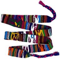 🌈 authentic handwoven cotton accessories: belt, strap, hat band | vibrant multi-color design | wrap around style | handmade in guatemala logo