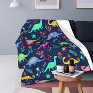 cowkow dinosaur blanket flannel bedroom logo