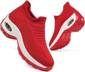 img 4 attached to Walking Sneakers Fashion Lightweight Platform Women's Shoes in Athletic