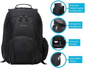 img 1 attached to 🎒 Targus Groove Professional Laptop Backpack: Padded Compartment, Durable Material, 16-Inch Laptop Sleeve, Black