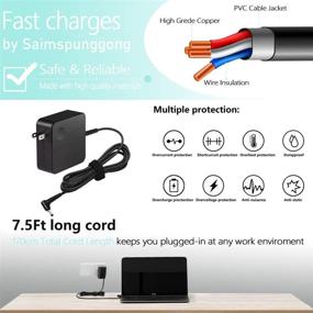 img 3 attached to 💻 IdeaPad Laptop Charger 65W 45W AC Adapter for Lenovo Laptop 110 110s 120s 130s 310 330S 320 330 510 510s 520 710s Yoga 710 Flex 14 14iwl Laptop Power Supply Cable