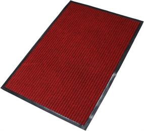 img 4 attached to 🚪 Fani Heavy Duty Large Outdoor Indoor Entrance Doormat: Red Waterproof Low Profile Entrance Rug for Front Door, Patio, Anti-Skid Rubber Back - 80x120cm