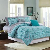 sweet home collection queen teal decorative fashion: complete 9 piece set including comforter, sheet set, and more logo