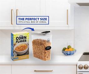 img 2 attached to PLASTIC HOUSE Large Cereal Containers Storage Set: Airtight 4L Dispenser for Full Standard Size Cereal Box – BPA-Free, Maximizing Freshness