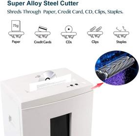 img 1 attached to 🔒 WOLVERINE 18-Sheet Shredder: Ultra Quiet, High Security Cross Cut for Home Office - 60 Mins Running Time, 6 Gallons Pullout Waste Bin - SD9113 (White ETL)