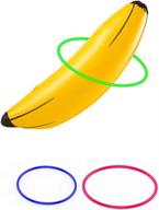 🍌 inflatable banana ring toss: fun bachelorette party games, girls night out activities, bridal shower, lingerie party, engagement decorations & accessories логотип