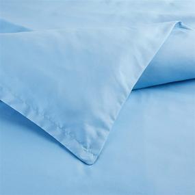 img 1 attached to 🌊 Ocean Blue Microfiber Kids Duvet Cover Set - Soft & Easy-to-Wash Microfiber - Twin/TwinXL Size - Amazon Basics Lightweight