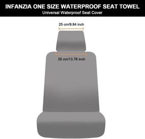 img 1 attached to 🚗 INFANZIA Premium Waterproof Seat Cover Towel - Upgraded Car Seat Protector, Neoprene Universal Fit, Non-Slip Sweat Carseat Towel Covers - Ideal for Gym, Yoga, Workout - 100% Washable & Removable