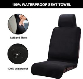 img 3 attached to 🚗 INFANZIA Premium Waterproof Seat Cover Towel - Upgraded Car Seat Protector, Neoprene Universal Fit, Non-Slip Sweat Carseat Towel Covers - Ideal for Gym, Yoga, Workout - 100% Washable & Removable