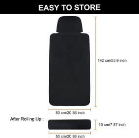 img 2 attached to 🚗 INFANZIA Premium Waterproof Seat Cover Towel - Upgraded Car Seat Protector, Neoprene Universal Fit, Non-Slip Sweat Carseat Towel Covers - Ideal for Gym, Yoga, Workout - 100% Washable & Removable