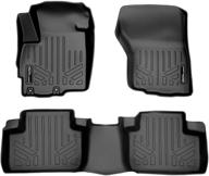 maxliner floor mats 2 row 🚗 liner set | black 2011-2021 mitsubishi outlander sport logo