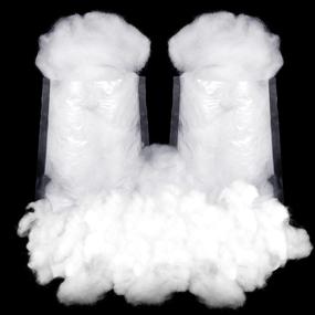 img 4 attached to 🎄 Riakrum Christmas Artificial Snow Decor Fluffy Fiber Stuffing Snow Covering - Fake White Snow for Christmas Tree Home & Party Decorations (120g)