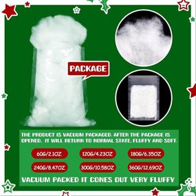 img 2 attached to 🎄 Riakrum Christmas Artificial Snow Decor Fluffy Fiber Stuffing Snow Covering - Fake White Snow for Christmas Tree Home & Party Decorations (120g)