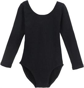 img 2 attached to 👗 Ruhakslen Ballet Leotard - Long Sleeve Basic Leotard for Girls, Toddlers, and Kids