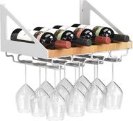 🍷 premium white wall mounted wine rack with ample storage and essential accessories логотип