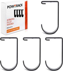 img 4 attached to 🔧 POWERACK Garage Hooks for Ceiling - Pack of 4, Heavy-Duty Alloy Steel Bicycle Hooks, Flat Garage Rack Hooks, Easy Installation Bike Hangers for Garage Ceiling - Sleek Black Powder Finish, Each Hook Supports 50 lbs