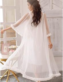 img 3 attached to Loungedress Nightgown Victorian Sleepwear Nightshirt Women's Clothing for Lingerie, Sleep & Lounge