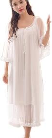 img 4 attached to Loungedress Nightgown Victorian Sleepwear Nightshirt Women's Clothing for Lingerie, Sleep & Lounge