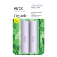 🍃 eos organic stick lip balm - pure, free, certified organic & 100% natural, 0.14 oz logo