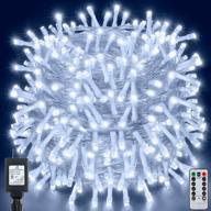 🎄 ollny christmas lights outdoor 800led/330ft - super long string lights, waterproof fairy twinkle light with 8 modes & timer remote, plug in for bedroom, indoor xmas tree, holiday party, house decorations - white logo