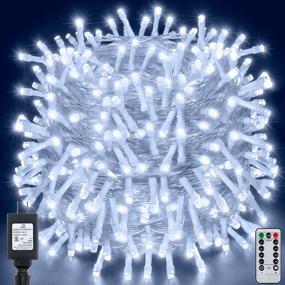 img 4 attached to 🎄 Ollny Christmas Lights Outdoor 800LED/330FT - Super Long String Lights, Waterproof Fairy Twinkle Light with 8 Modes & Timer Remote, Plug in for Bedroom, Indoor Xmas Tree, Holiday Party, House Decorations - White