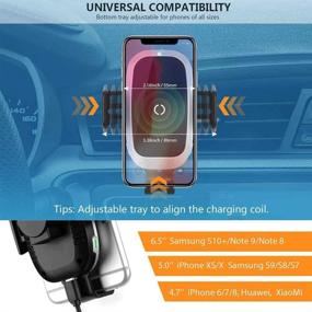 img 2 attached to 📱 leChivée Cup Holder Phone Mount: Wireless Car Charger & Auto Clamping Gooseneck Cradle - Fast Qi Charging for iPhone 13 Pro Max/13 Pro/X/XR, Samsung Galaxy Note 9/S9/S8/S7