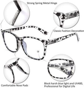 img 2 attached to 👓 FEISEDY Vintage Reading Blue Light Blocking Glasses: Stylish Protection for Women and Men - B2519