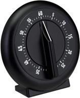 marathon 60 minute mechanical wind-up timer: reliable, loud ringing black timer with solid mechanical movement logo