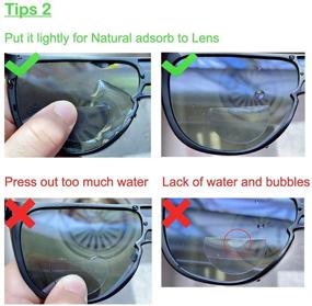 img 2 attached to 🔍 Clear Stick-On Bifocal Lens Reader: Adhesive Magnifying Sticker for Reading, Sunglasses, Safety Glasses - Magnifier Add-On