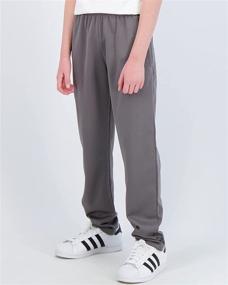 img 3 attached to Boys' Tricot Open Bottom Fleece-Lined Sweatpants with Pockets - Real Essentials 3 Pack